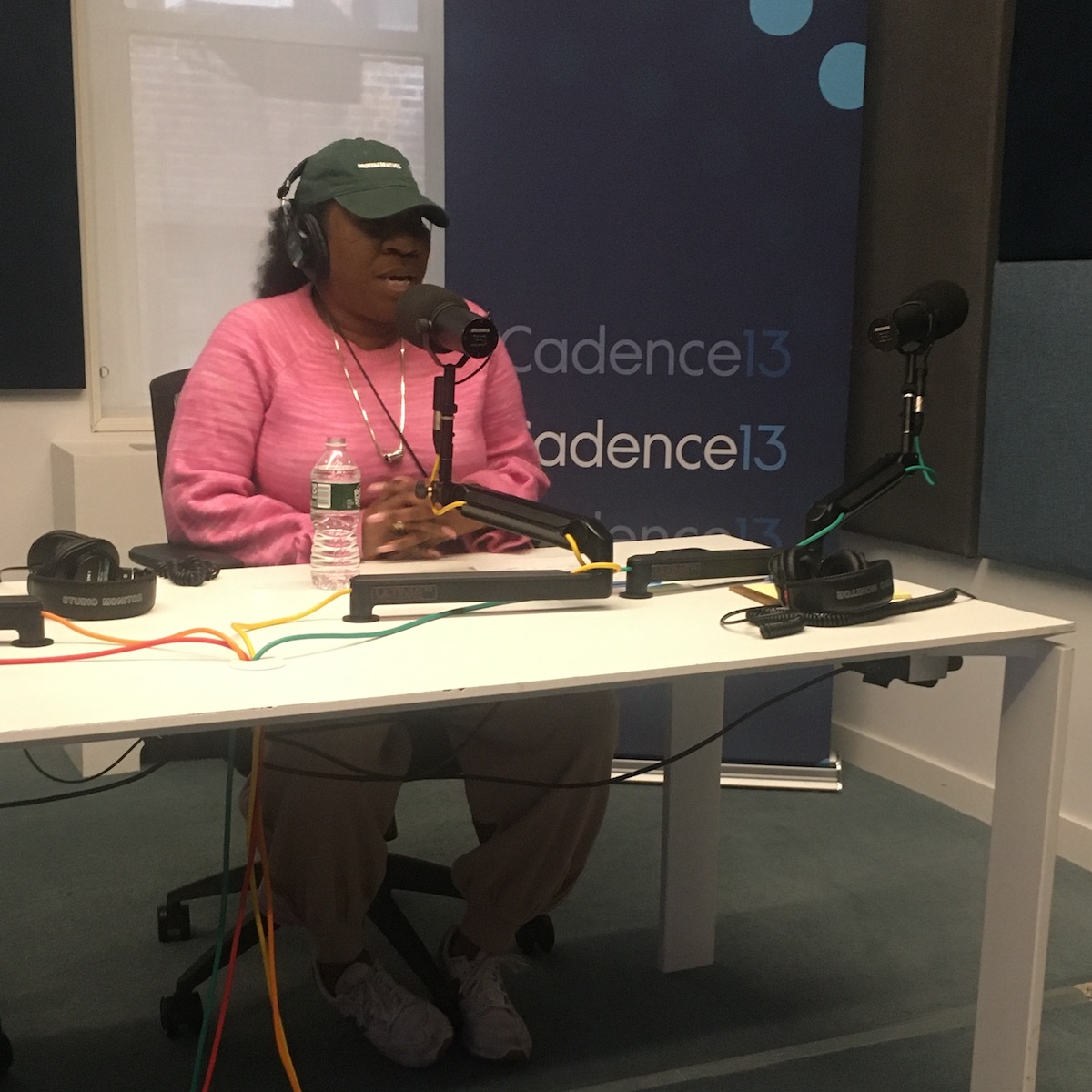 Tarana Burke behind the scenes